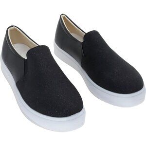 Black Sequin Slip-On Sneakers - Women's US 10